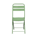 Baca - Ensemble Table + 2 Chaises De Jardin Pliable En Métal - Vert