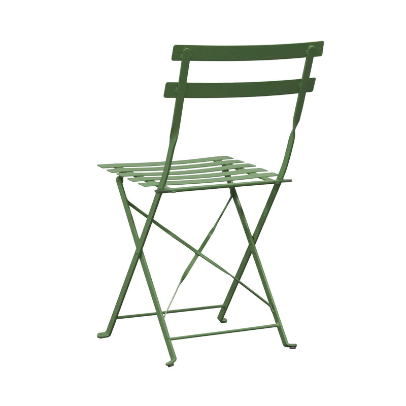 Baca - Ensemble Table + 2 Chaises De Jardin En Métal - Vert