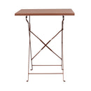 Baca - Ensemble Table + 2 Chaises De Jardin En Métal - Terracotta