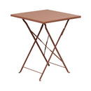 Baca - Ensemble Table + 2 Chaises De Jardin En Métal - Terracotta