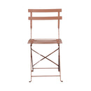Baca - Ensemble Table + 2 Chaises De Jardin En Métal - Terracotta