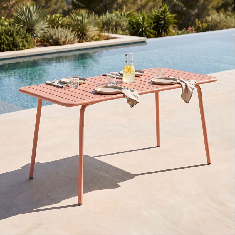 Baca - Table De Jardin En Métal - Terracotta