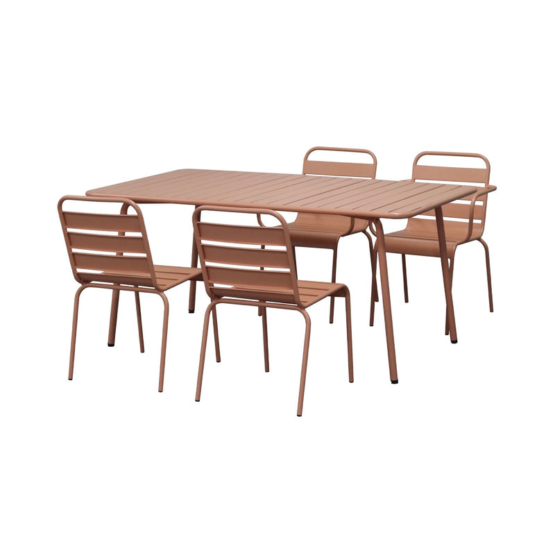 Baca - Table De Jardin En Métal - Terracotta