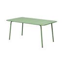 Baca - Ensemble Table De Jardin + 4 Fauteuils En Métal - Vert