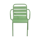 Baca - Ensemble Table De Jardin + 4 Fauteuils En Métal - Vert