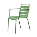 Baca - Ensemble Table De Jardin + 4 Fauteuils En Métal - Vert