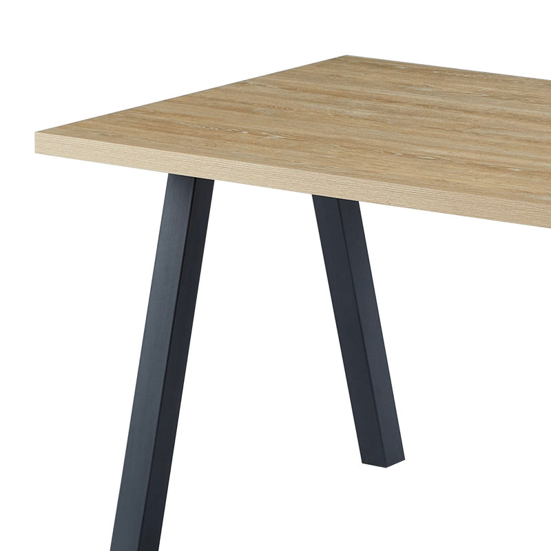Alina - Table À Manger Et Pieds En Métal - Naturel