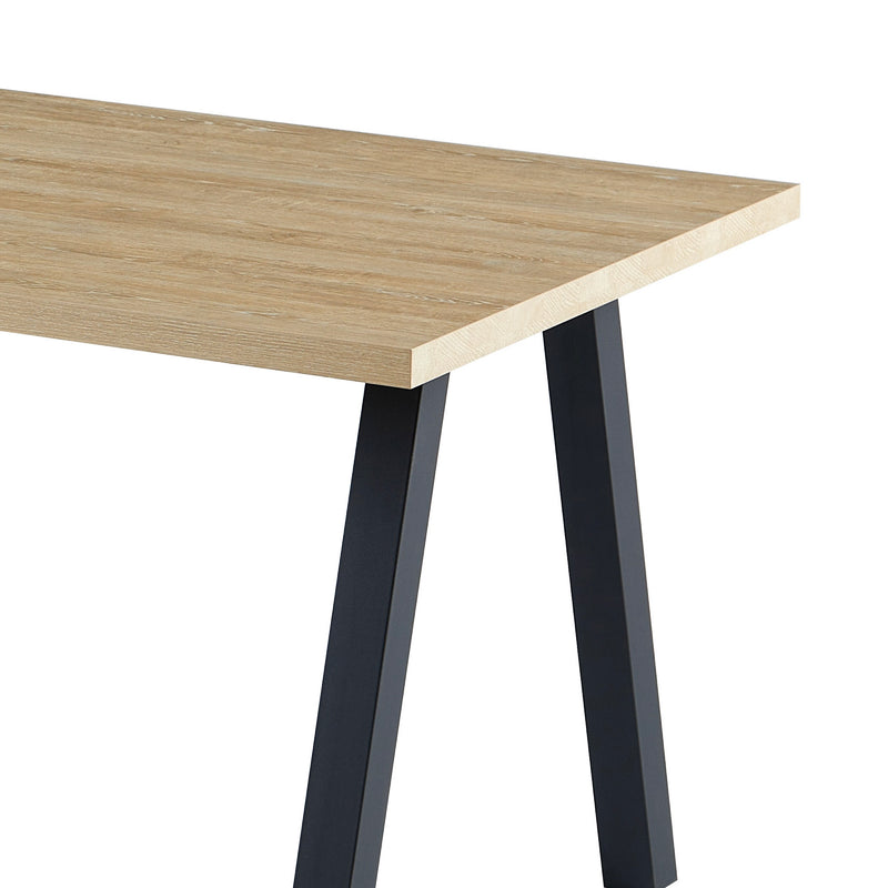 Alina - Table À Manger Et Pieds En Métal - Naturel