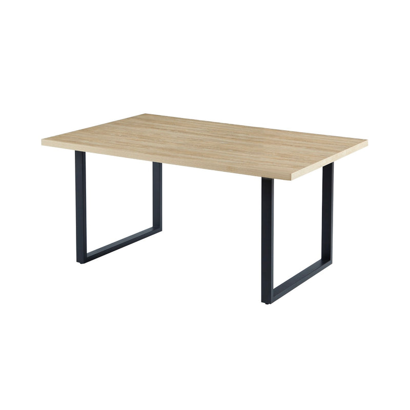 Alina - Table De Repas Et Pieds En Métal - Naturel