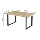 Alina - Table De Repas Et Pieds En Métal - Naturel