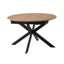 Venter - Table À Manger Extensible Pieds En Métal - Naturel
