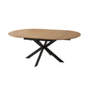 Venter - Table À Manger Extensible Pieds En Métal - Naturel