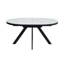 Inski - Table À Manger Ovale Extensible - Blanc
