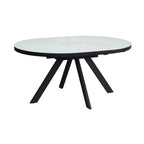 Inski - Table À Manger Ovale Extensible - 6 Places - Blanc