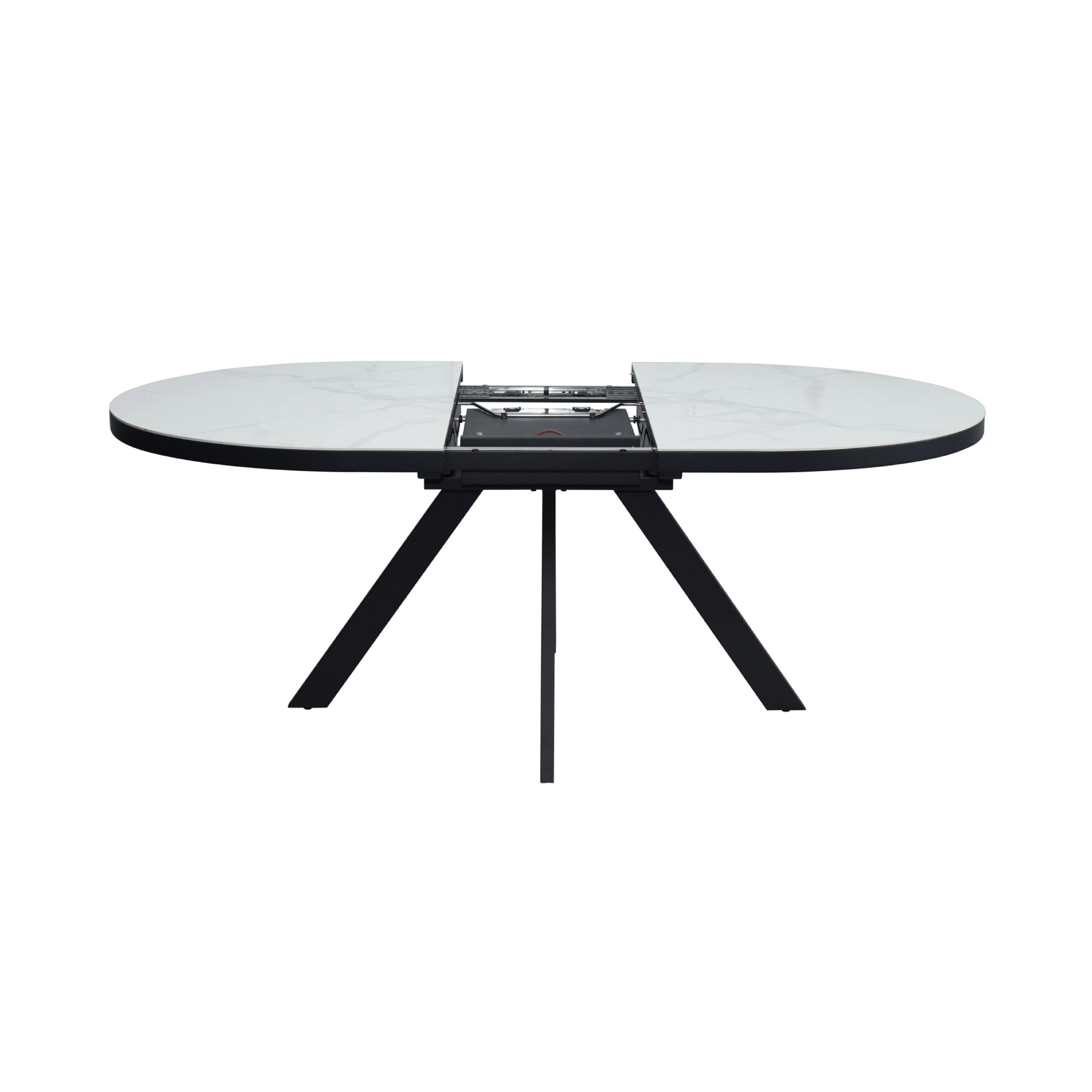 Inski - Table À Manger Ovale Extensible - 6 Places - Blanc