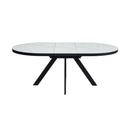 Inski - Table À Manger Ovale Extensible - Blanc