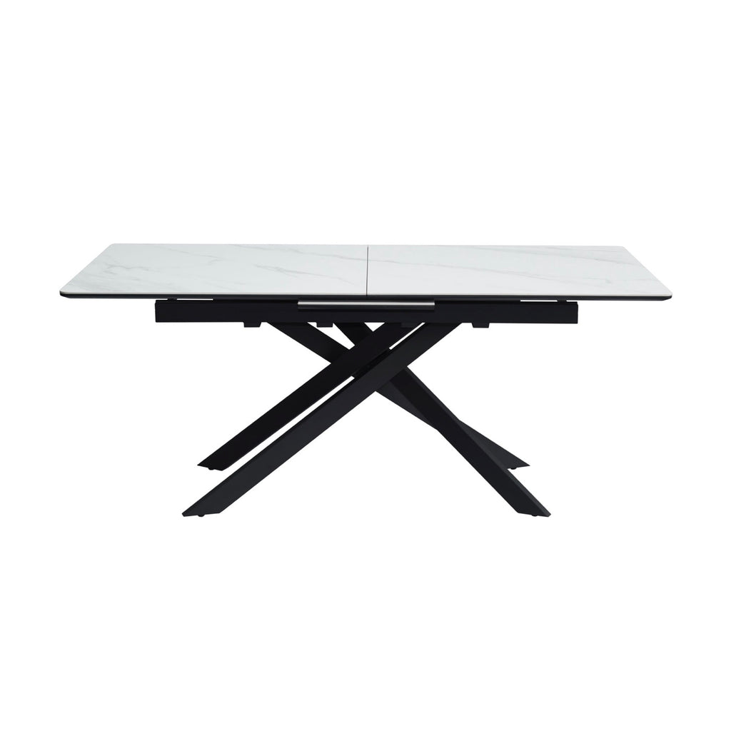 Inski - Table À Manger Extensible - 8 Places - Blanc