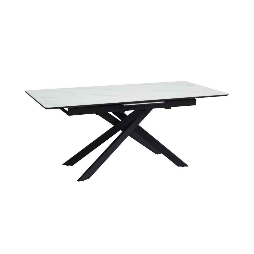 Inski - Table À Manger Extensible - 8 Places - Blanc