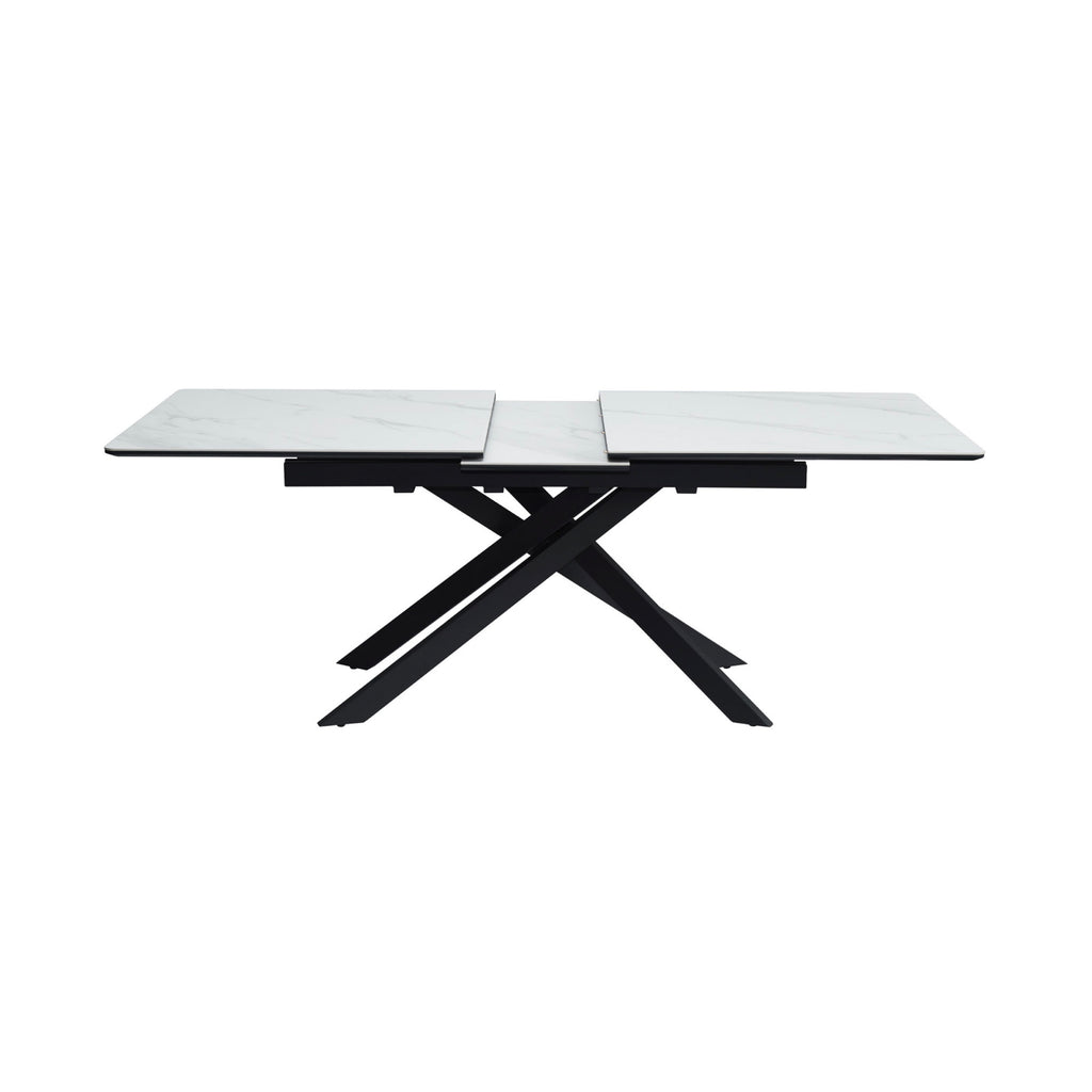 Inski - Table À Manger Extensible - 8 Places - Blanc