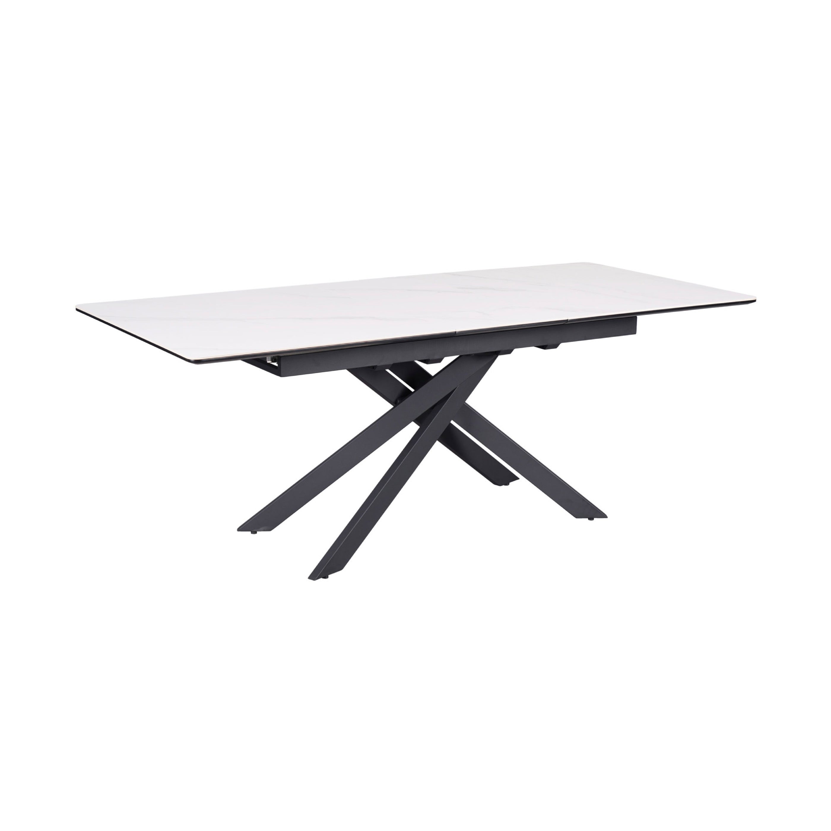 Inski - Table À Manger Extensible - 8 Places - Blanc