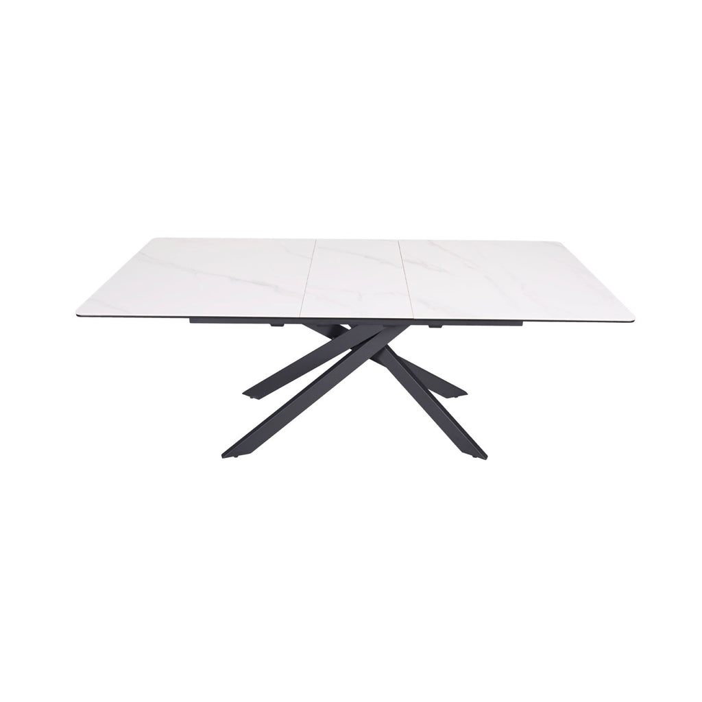 Inski - Table À Manger Extensible - 8 Places - Blanc