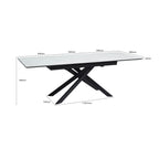 Inski - Table À Manger Extensible - 8 Places - Blanc