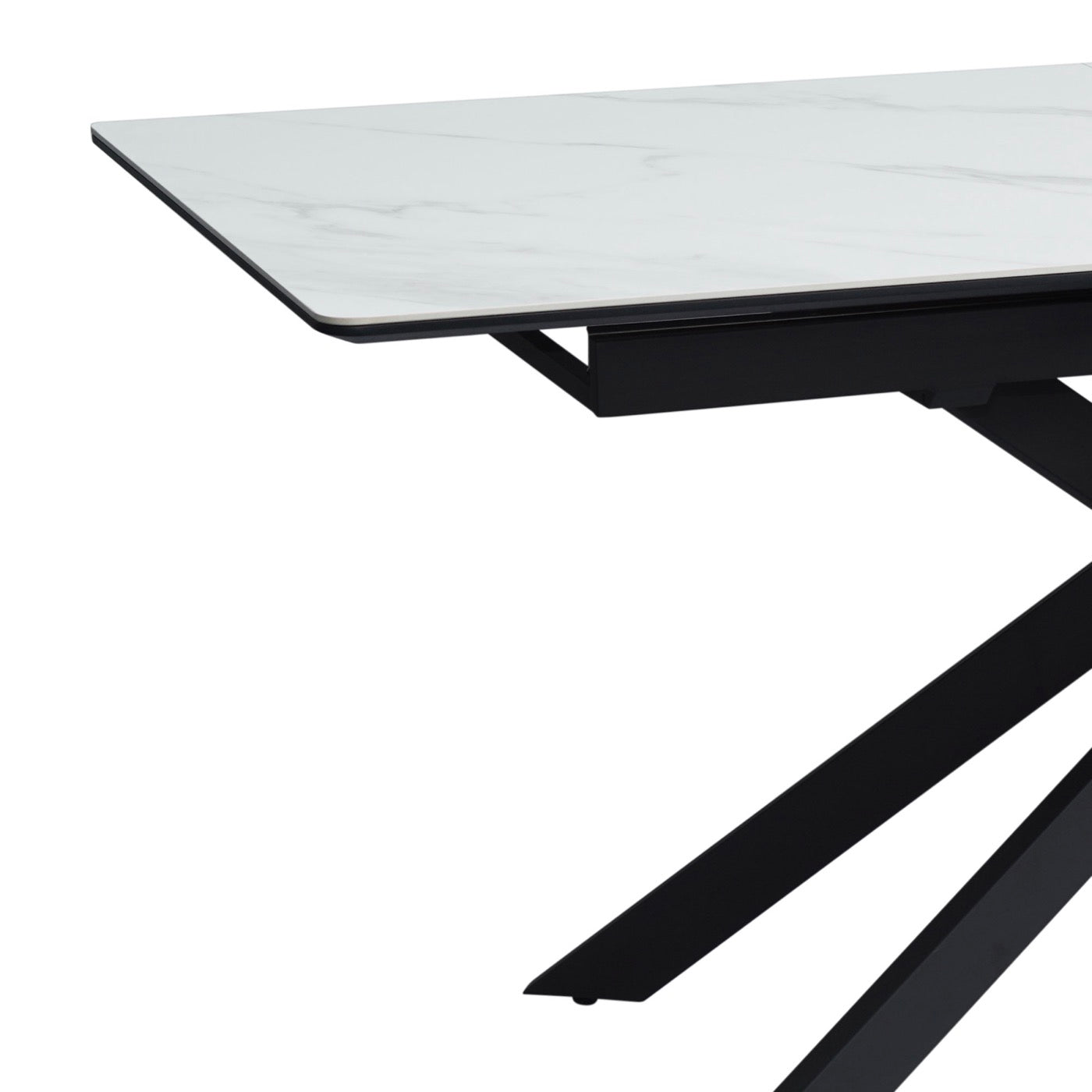 Inski - Table À Manger Extensible - 8 Places - Blanc