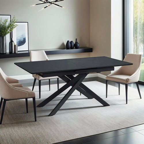 Inski - Table À Manger Extensible - Noir