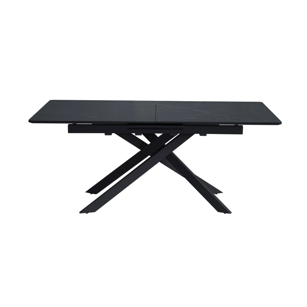 Inski - Table À Manger Extensible - 8 Places - Noir