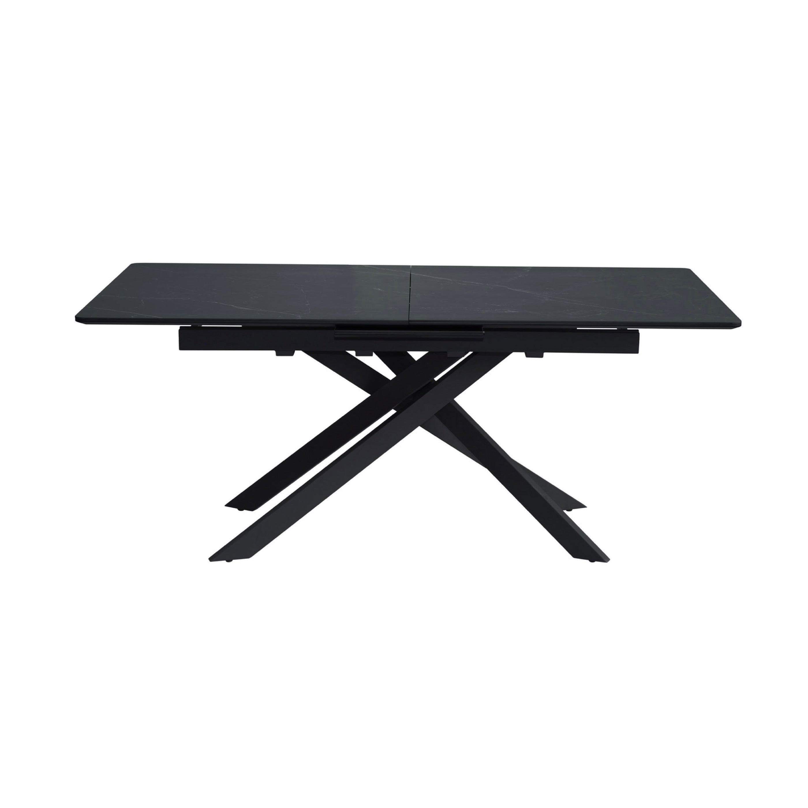 Inski - Table À Manger Extensible - 8 Places - Noir