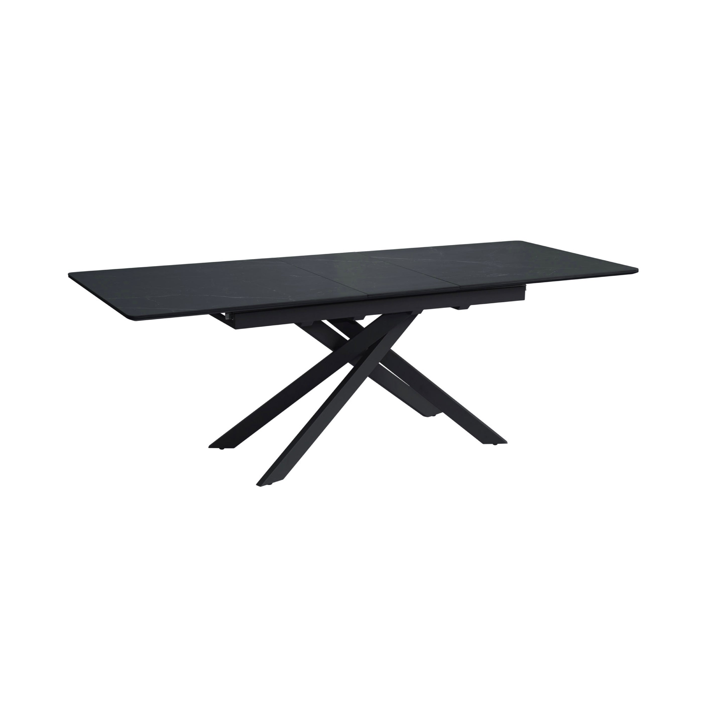 Inski - Table À Manger Extensible - 8 Places - Noir