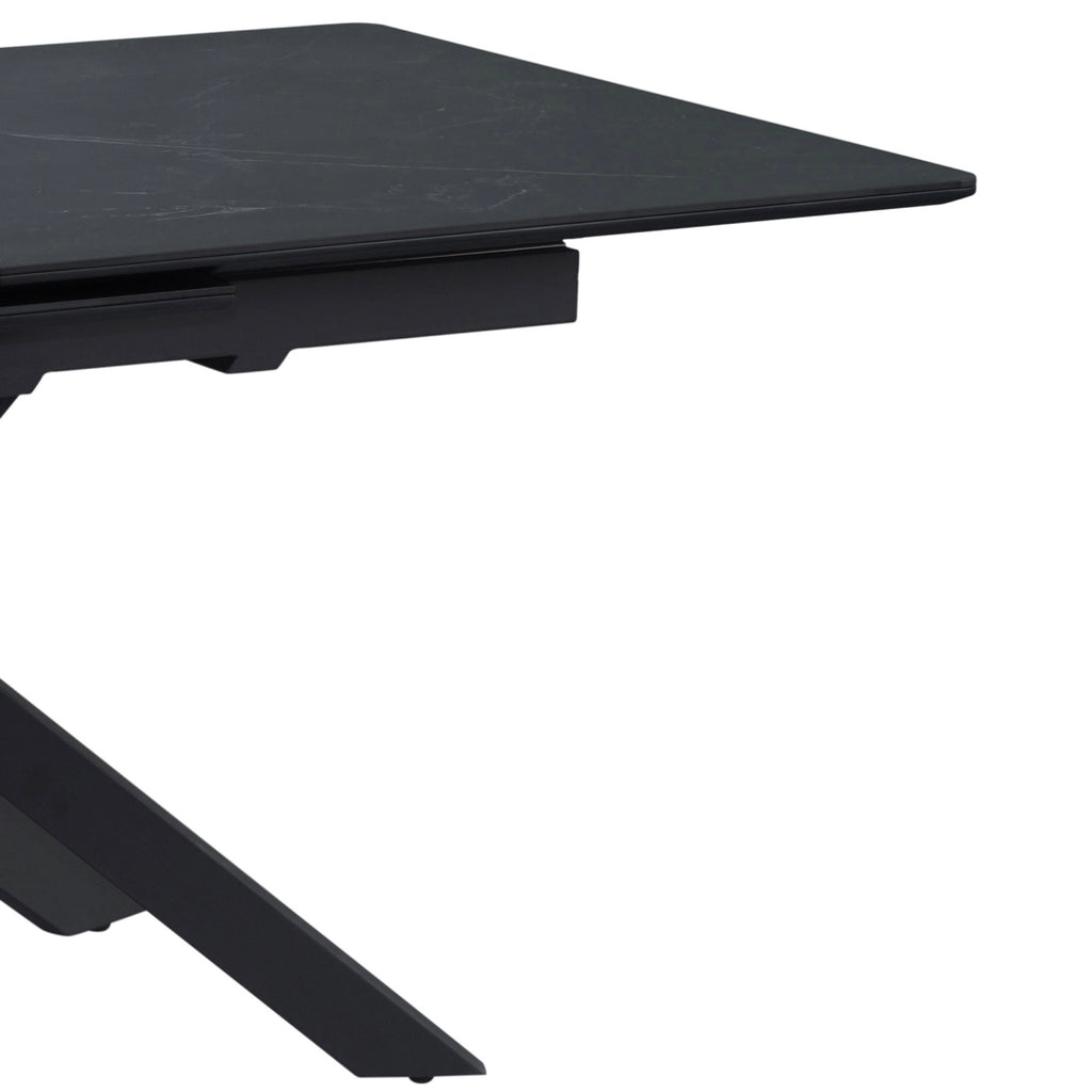 Inski - Table À Manger Extensible - 8 Places - Noir
