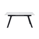 Inski - Table À Manger Extensible En Céramique - Blanc