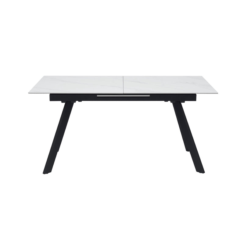 Inski - Table À Manger Extensible En Céramique - Blanc