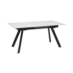 Inski - Table À Manger Extensible En Céramique - 6 Places - Blanc