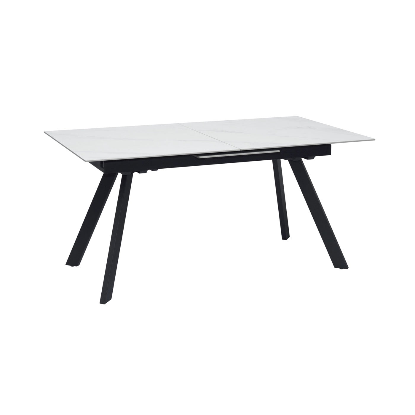 Inski - Table À Manger Extensible En Céramique - 6 Places - Blanc