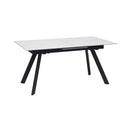 Inski - Table À Manger Extensible En Céramique - Blanc