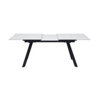 Inski - Table À Manger Extensible En Céramique - 6 Places - Blanc