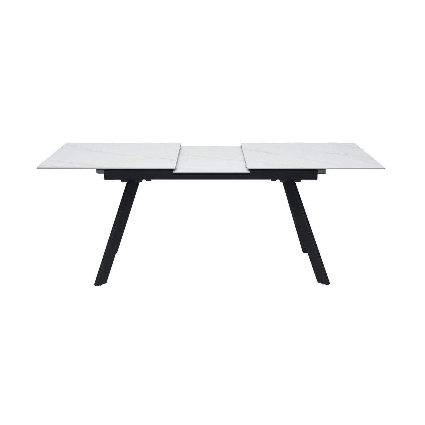 Inski - Table À Manger Extensible En Céramique - 6 Places - Blanc