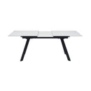 Inski - Table À Manger Extensible En Céramique - Blanc