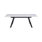 Inski - Table À Manger Extensible En Céramique - 6 Places - Blanc