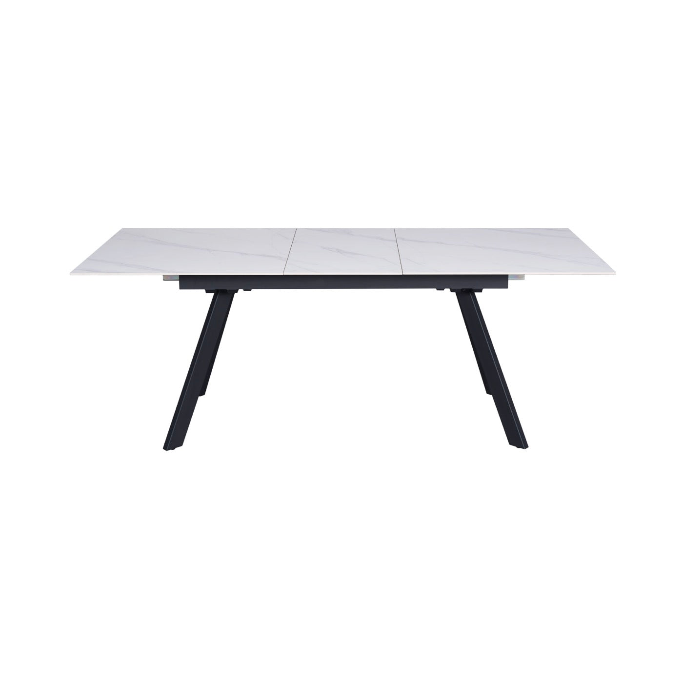 Inski - Table À Manger Extensible En Céramique - 6 Places - Blanc