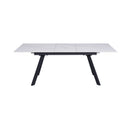 Inski - Table À Manger Extensible En Céramique - Blanc