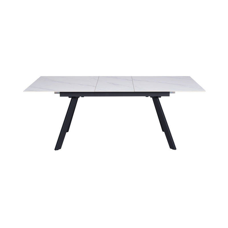 Inski - Table À Manger Extensible En Céramique - Blanc