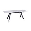 Inski - Table À Manger Extensible En Céramique - Blanc