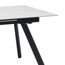 Inski - Table À Manger Extensible En Céramique - Blanc