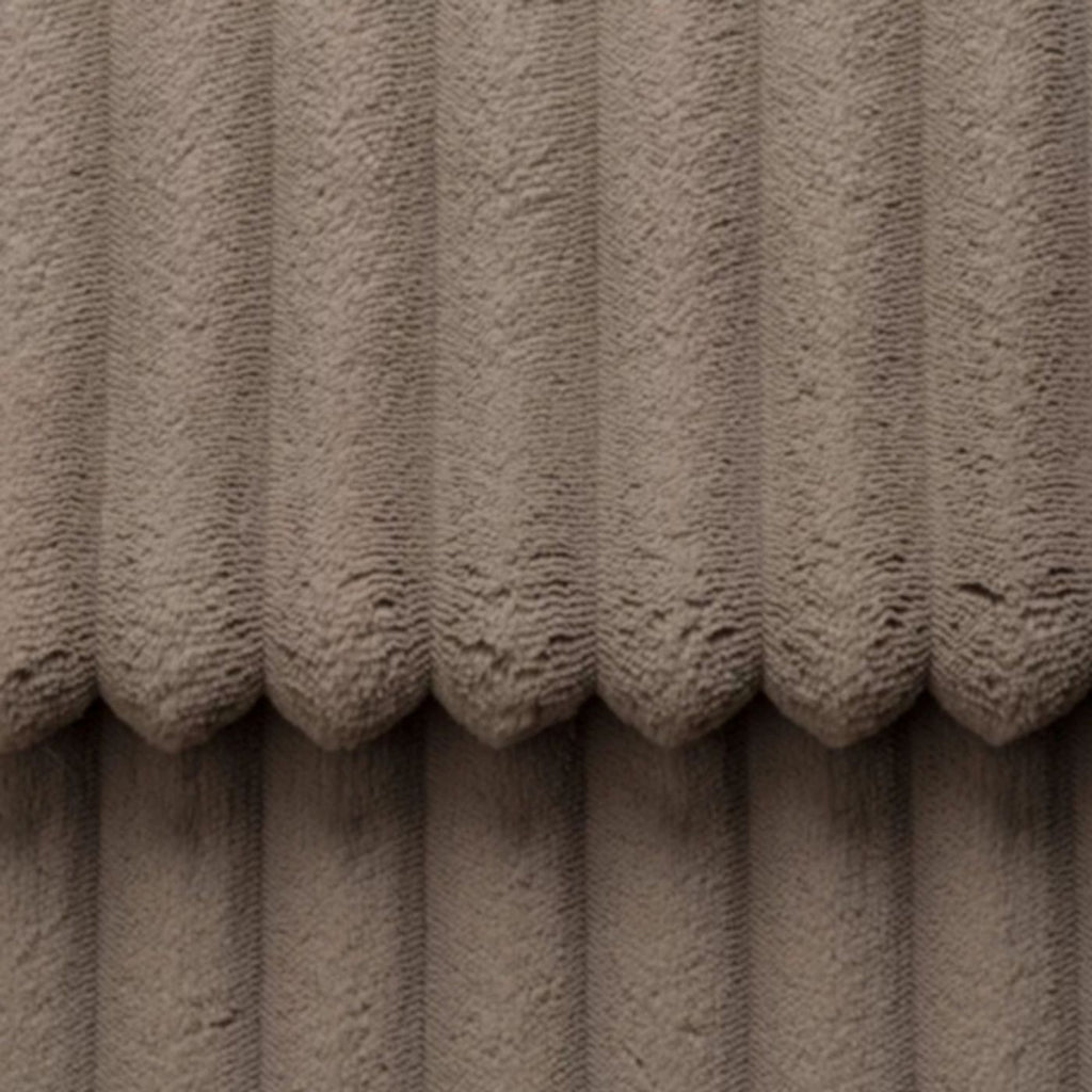 Joryma - Canapé D'Angle Réversible - Velours Grosses Côtes - Taupe