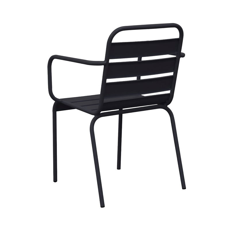 Baca - Ensemble Table + 4 Chaises + 2 Fauteuils En Métal - Gris