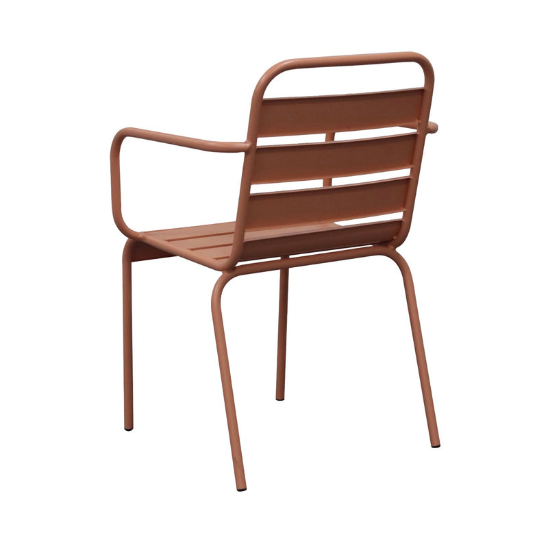 Baca - Ensemble Table + 4 Chaises + 2 Fauteuils En Métal - Terracotta