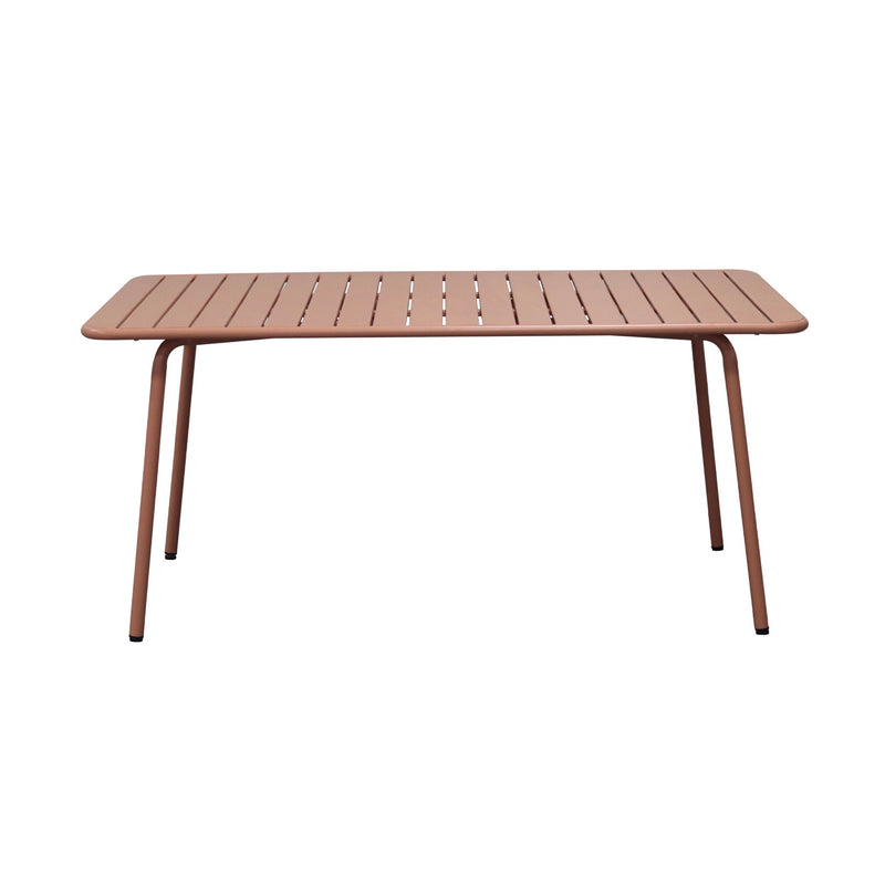 Baca - Ensemble Table + 4 Chaises + 2 Fauteuils En Métal - Terracotta